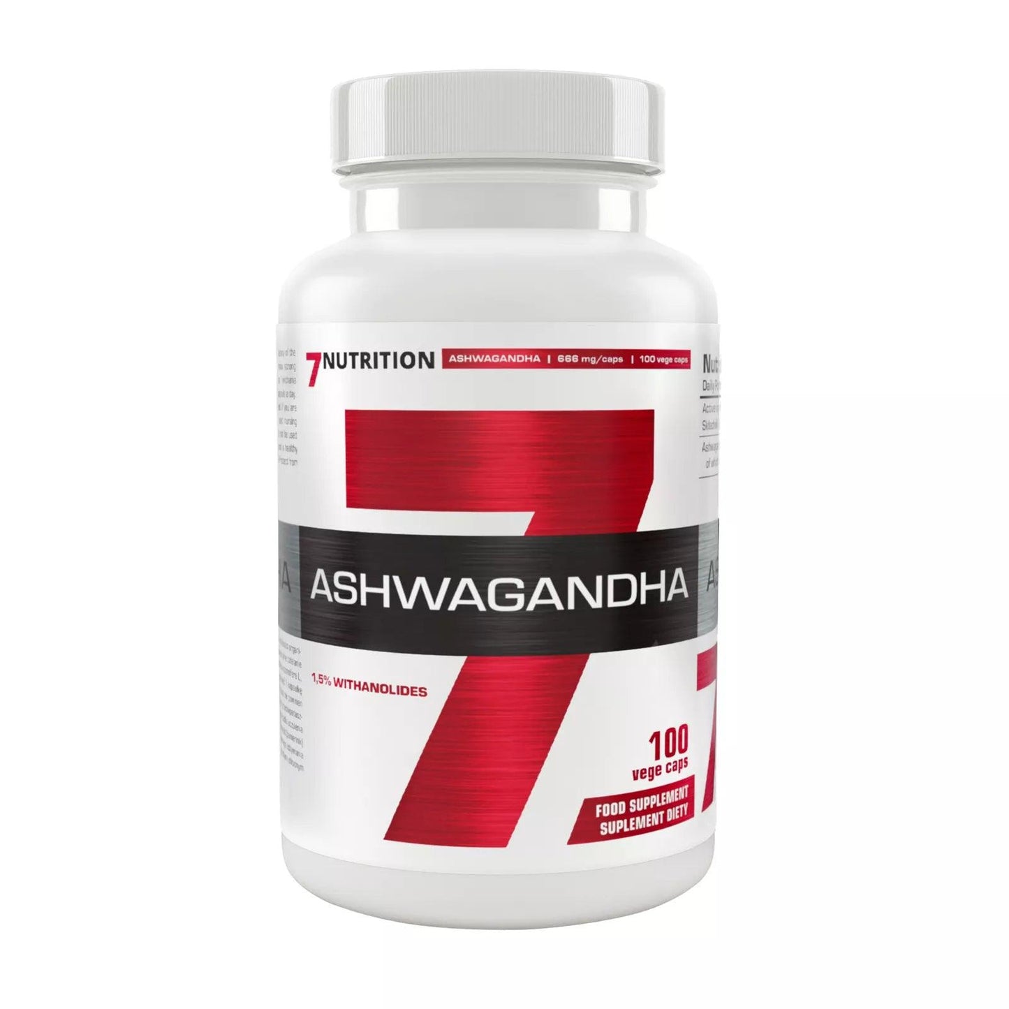 Ashwagandha Nahrungsergänzungsmittel mit 666 mg pro Kapsel und 100 vegane Kapseln
