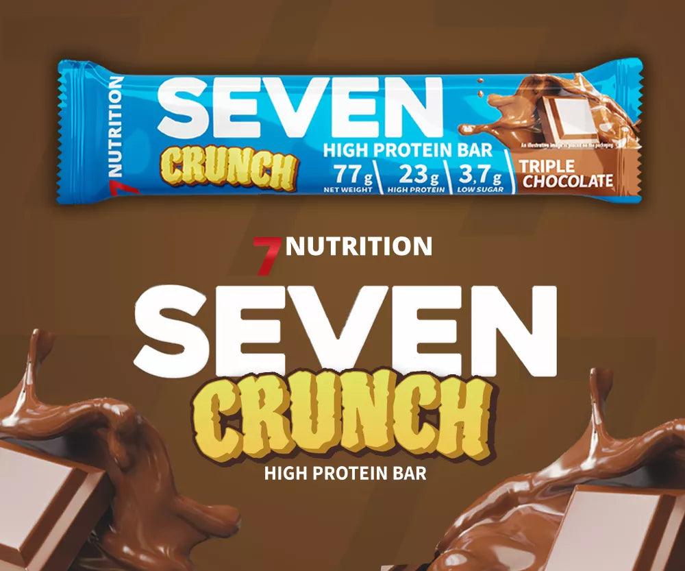 7Nutrition Seven Crunch High Protein Bar Triple Chocolate mit 23g Protein und low sugar