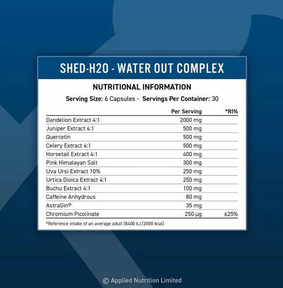 APPLIED SHED H2O - 180 CAPS Entwässerung - trainings-booster.de