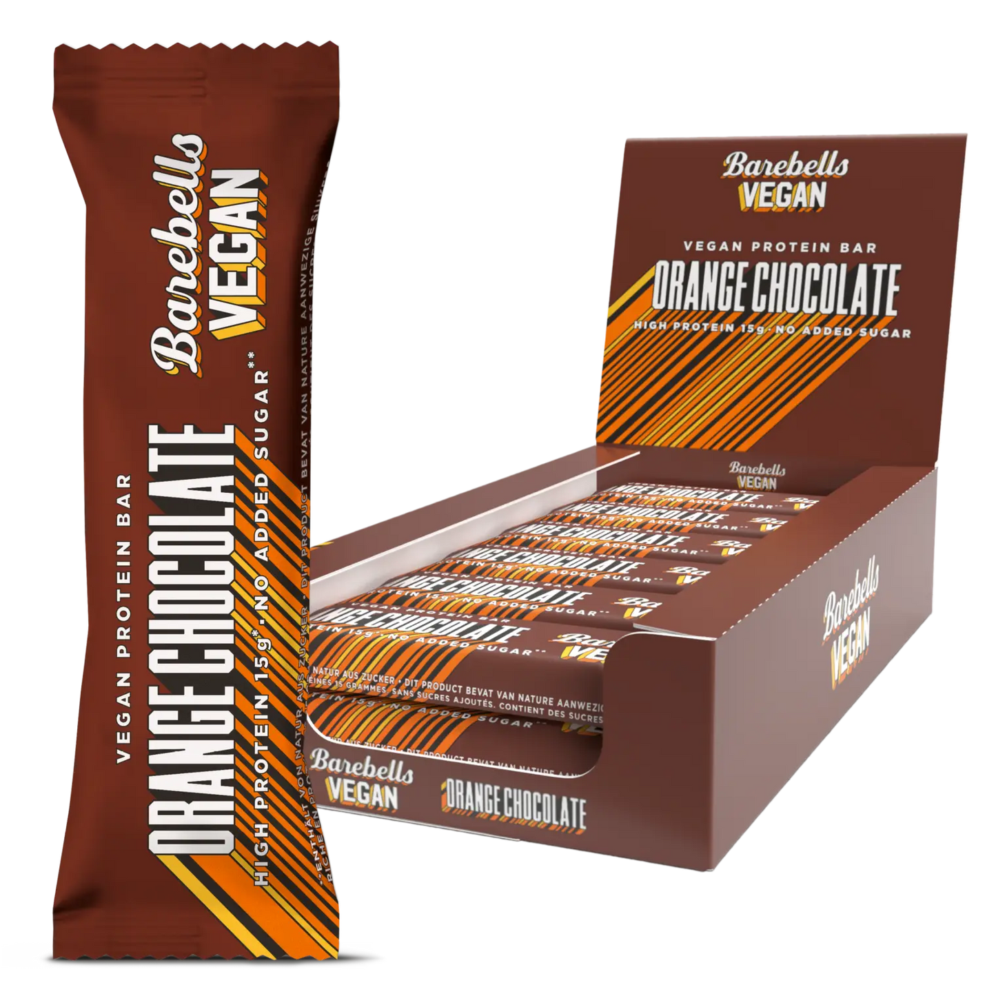 Barebells Vegan Protein Bar Orange Chocolate, hochproteinhaltig, ohne zugesetzten Zucker, ideal für Sportler