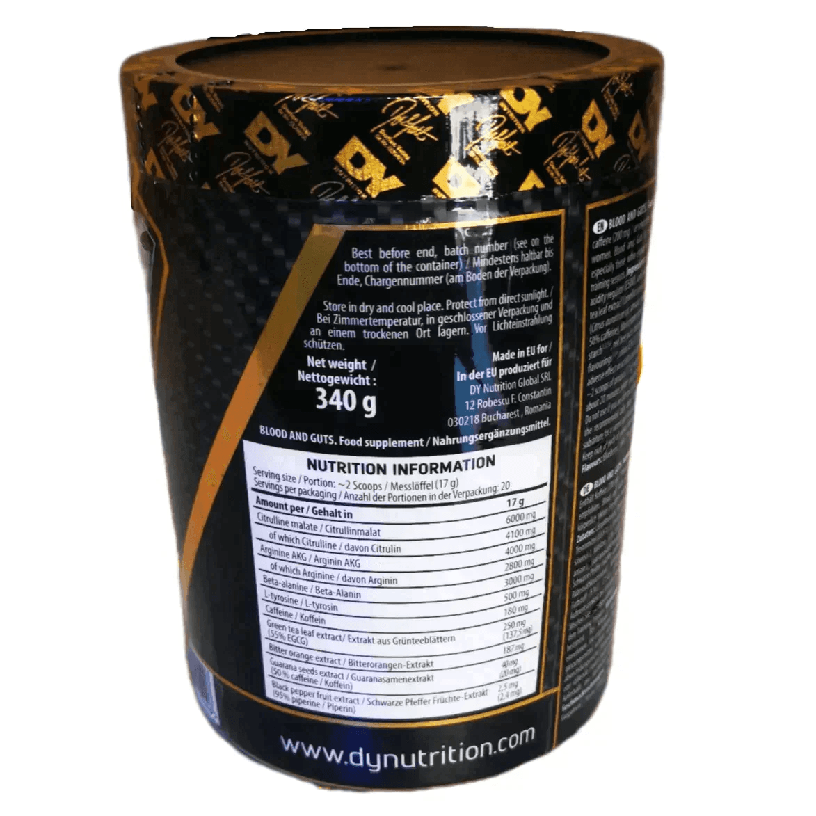 BLOOD and GUTS Pre Workout PUMP Booster 340g - trainings-booster.de