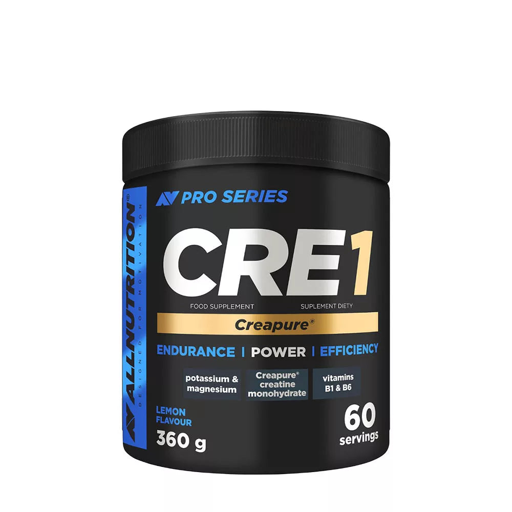 AllNutrition CRE1 Kreatin-Monohydrat mit Creapure, Zitrone, 360g – für Ausdauer, Kraft & Effizienz
