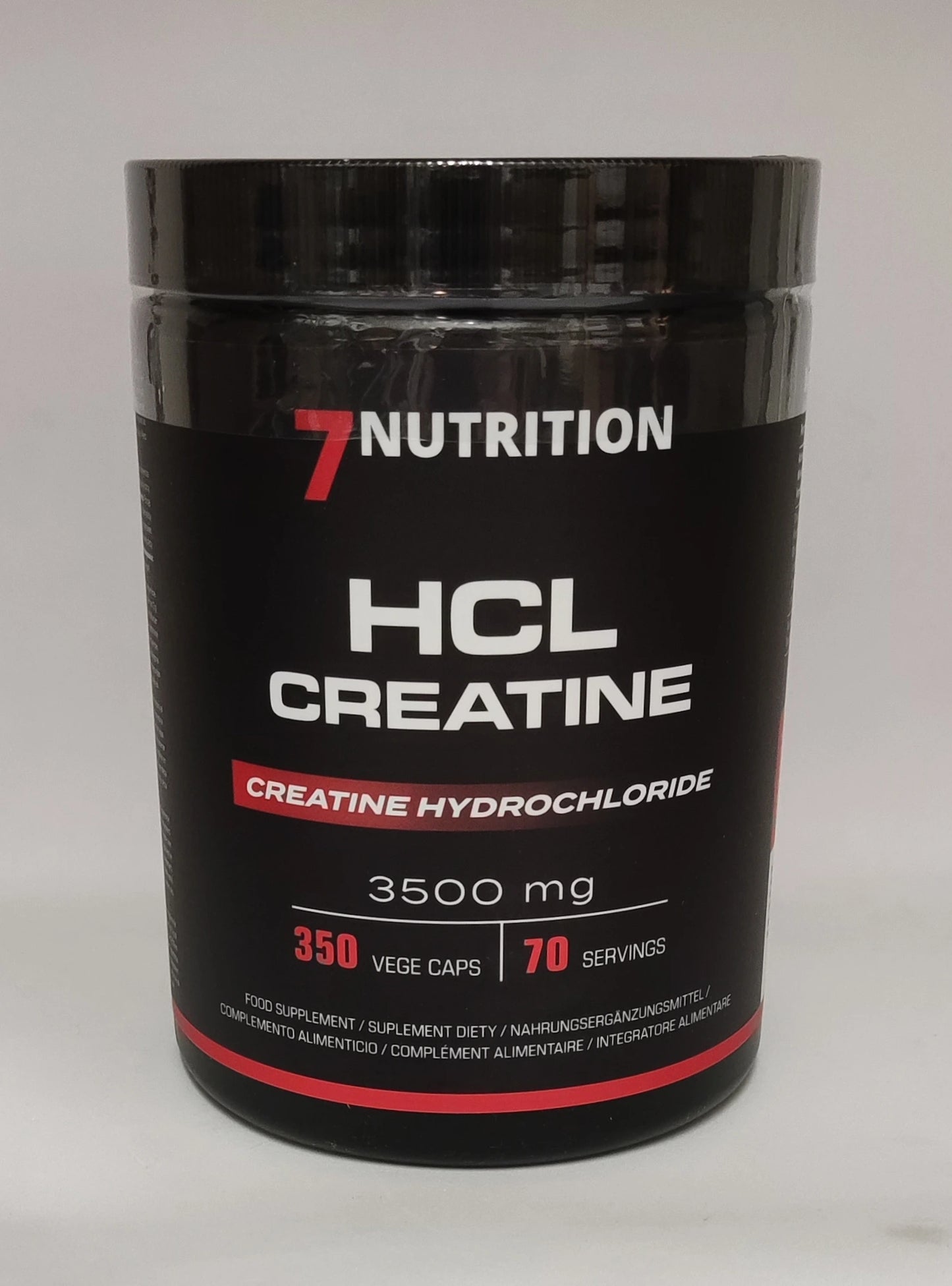 7Nutrition HCL Creatine 3500 mg, 350 Veggie-Kapseln für 70 Portionen, Nahrungsergänzungsmittel