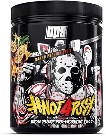 BPS #NOT4PUSSY Iron Pump Pre-Workout in Mango Passion Fruit Geschmack, 400g Dose