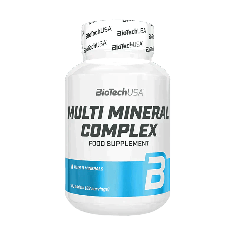 BioTechUSA Multi Mineral Complex Nahrungsergänzung mit 11 Mineralstoffen, 100 Tabletten