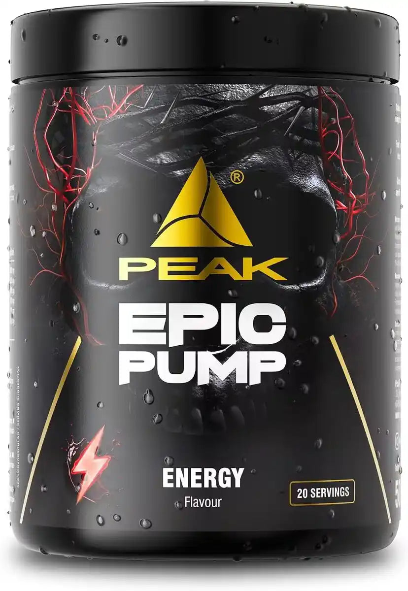 Schwarze Dose PEAK EPIC PUMP Energy Supplement mit 20 Portionen