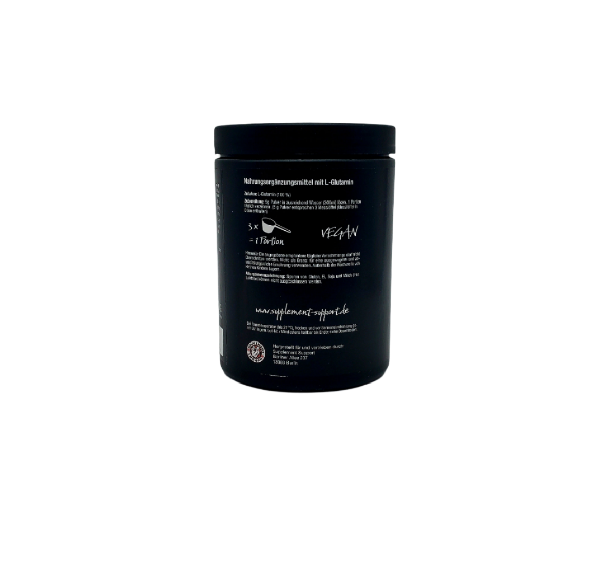 Supplement Support L-Glutamin Pulver 500g - trainings-booster.de