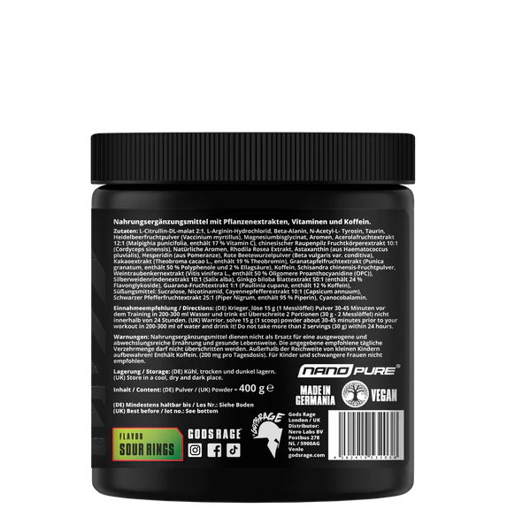 VALHALLA Pre Workout Booster 400g - trainings-booster.de