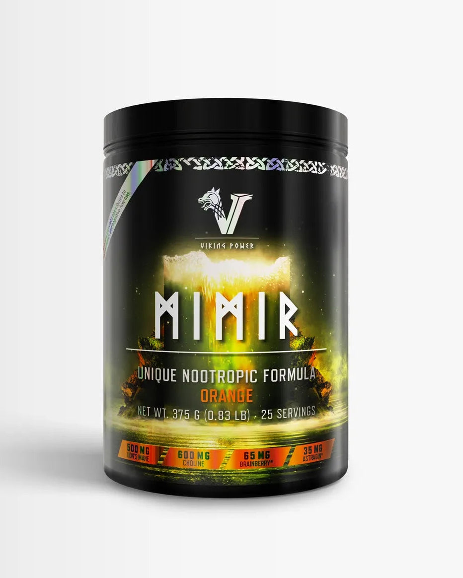 Mimir Nootropik-Formel Orange von Viking Power, 375g, 25 Portionen, Sportnahrung Booster