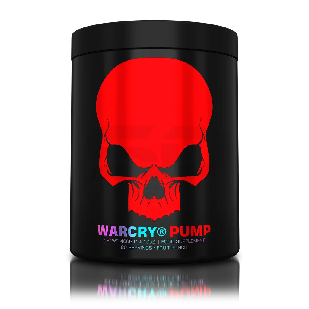 WARCRY PUMP Booster mit rotem Schädel, 400g, Fruchtpunsch Geschmack, Nahrungsergänzungsmittel