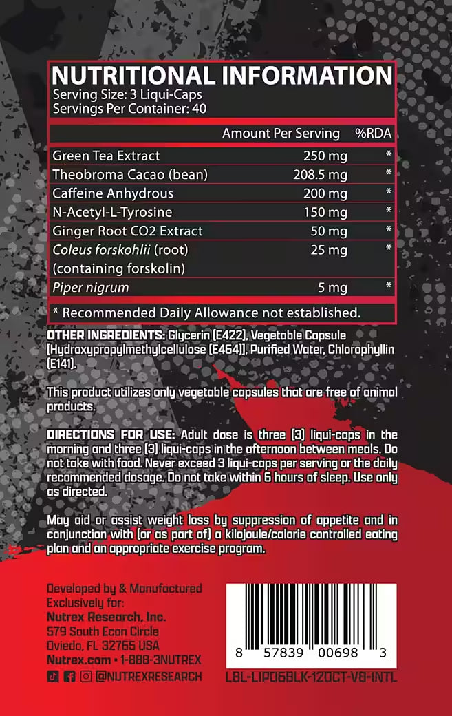 Lipo 6 Black 120 Caps Gewichts Management