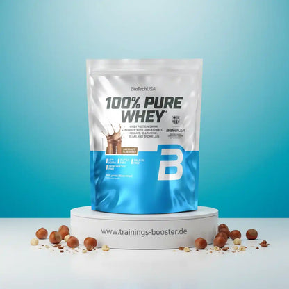 100% Pure Whey Protein von BioTechUSA, Haselnussgeschmack, ideal für Sportler und Fitness-Enthusiasten