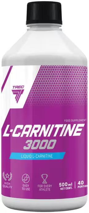 TREC NUTRITION L-Carnitine 3000 flüssiges Nahrungsergänzungsmittel, 500ml Flasche