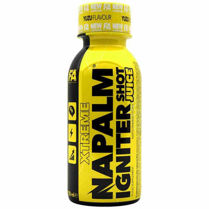FA Nutrition Napalm Xtreme Igniter Shot Pre-Workout Booster in Gelb, Yuzu Geschmack, 120ml