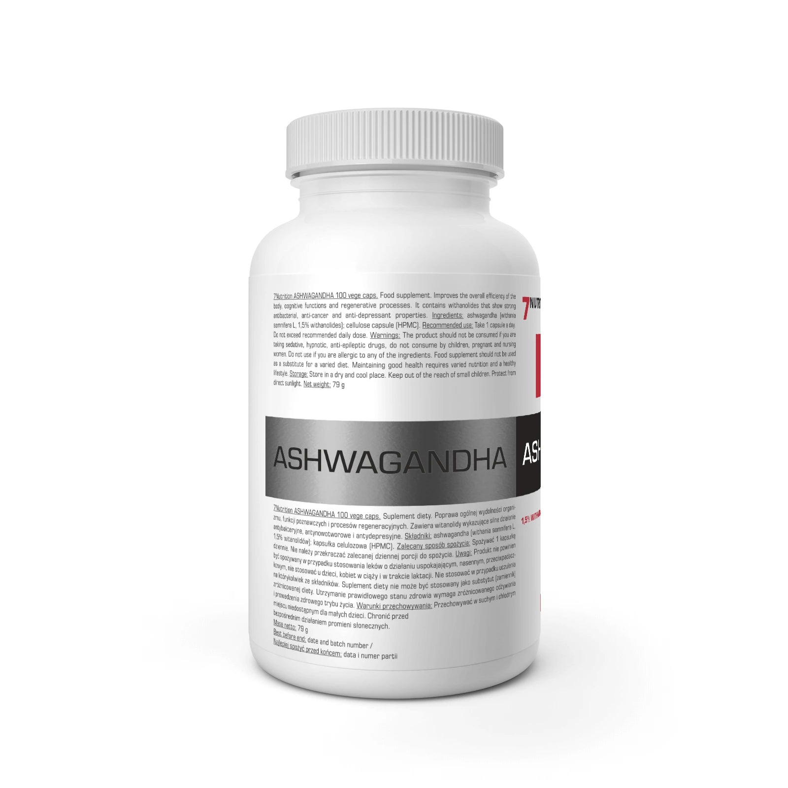 7Nutrition Ashwagandha 100 Caps 666mg - trainings-booster.de