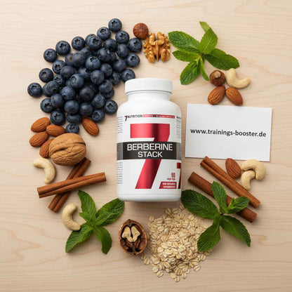 Berberine Stack Nahrungsergänzung mit Beeren, Nüssen und Gewürzen für Fitness & Gesundheit
