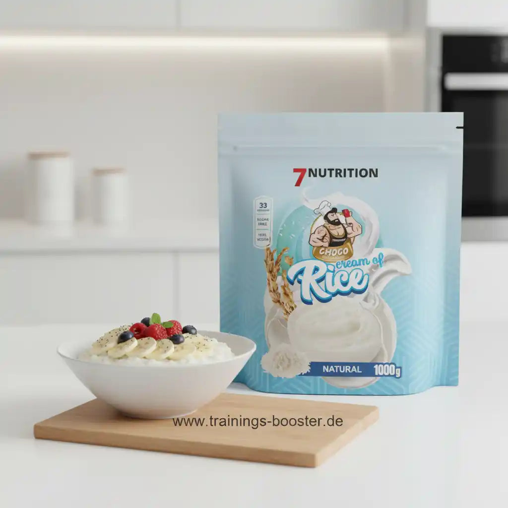 Choco Cream of Rice von 7Nutrition – natürliche Sportnahrung mit Beeren und Bananen
