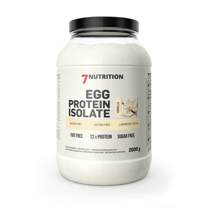 7Nutrition Eiweißisolat Vanille, fett- und zuckerfrei, 22g Protein pro Portion, 2000g Dose