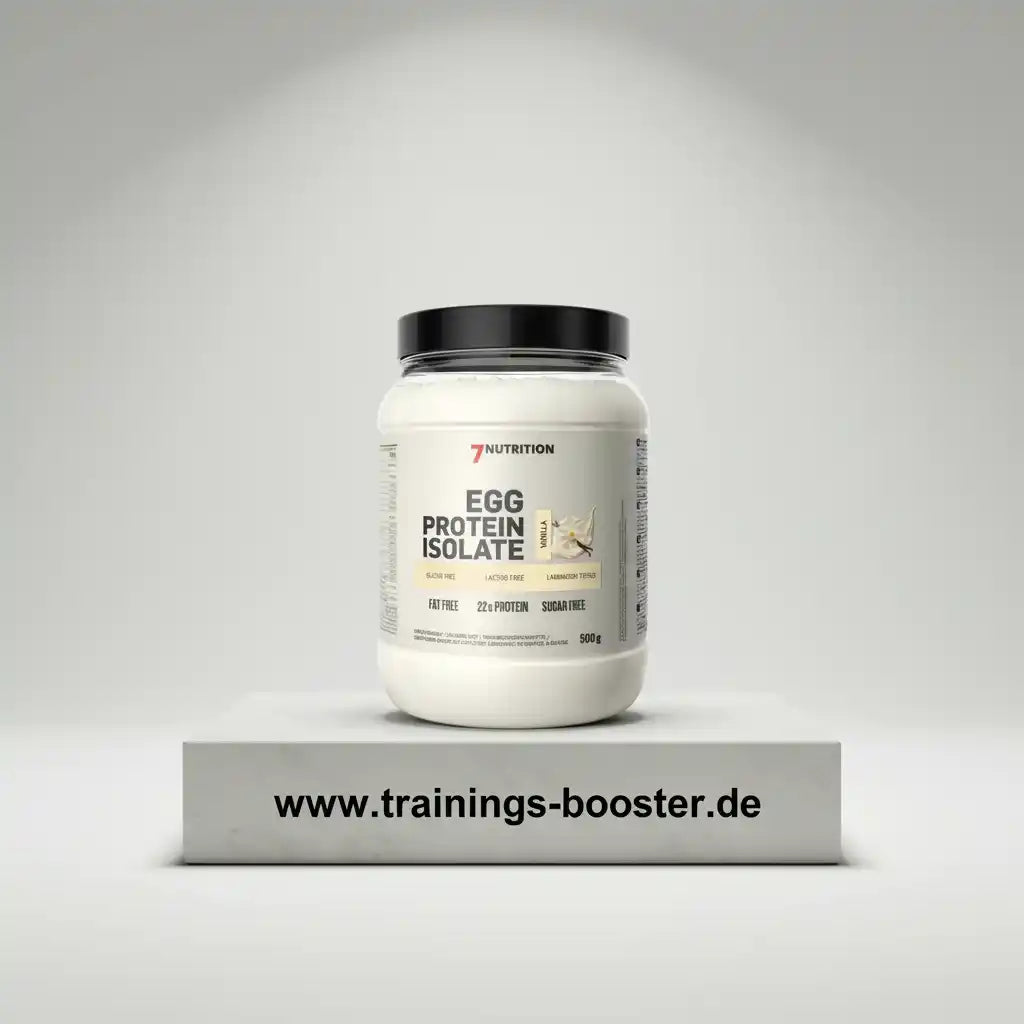 Eiweißpulver Egg Protein Isolate Vanille, fett- und zuckerfrei, 22g Protein pro Portion, ideal für Sportler und Fitness