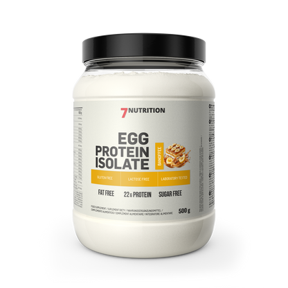 7Nutrition Egg Protein Isolate, 500g, glutenfrei, laktosefrei, zuckerfrei, 22g Protein pro Portion, Banoffee-Geschmack