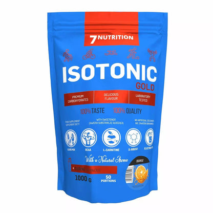 7Nutrition Isotonic Gold – Premium Kohlenhydrate mit Orange-Geschmack, ideal für Sport und Training