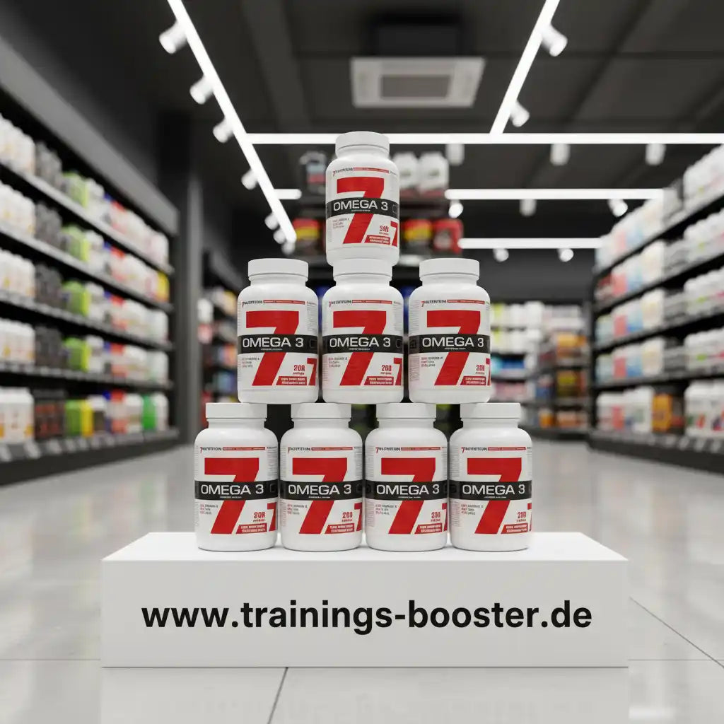Omega 3 Kapseln in Pyramidenform im Sportnahrungsgeschäft