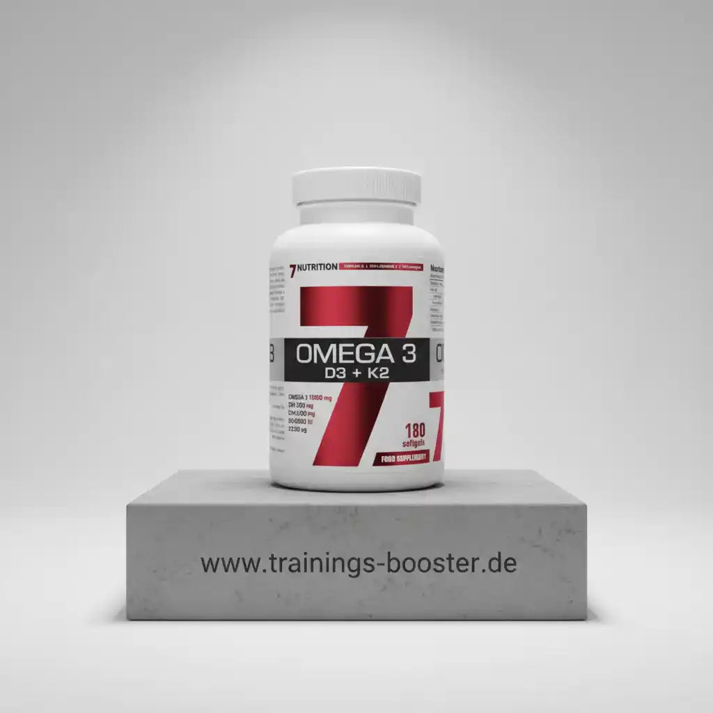 Omega 3 D3 + K2 Nahrungsergänzungsmittel mit 180 Softgels für Sport und Gesundheit