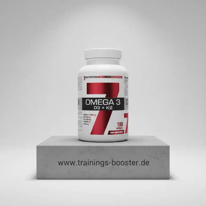 Omega 3 D3 + K2 Nahrungsergänzungsmittel mit 180 Softgels für Sport und Gesundheit
