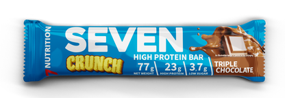 SEVEN Crunch High Protein Bar Triple Chocolate - 77g, 23g Protein, 3,7g Zucker