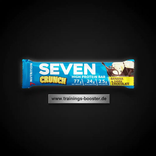 SEVEN Crunch High Protein Bar mit Banane & dunkler Schokolade, 24g Protein, low sugar