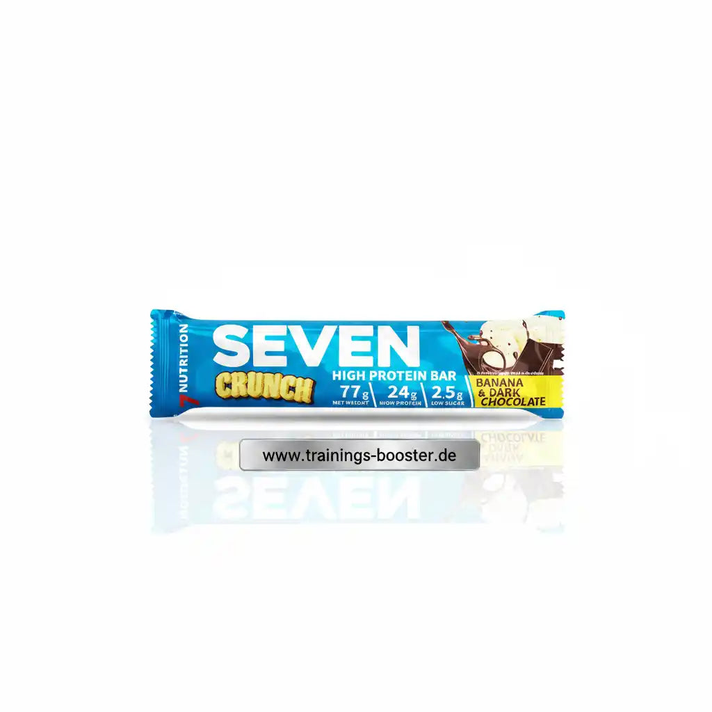 SEVEN Crunch High Protein Bar mit Banane & dunkler Schokolade, 24g Protein, low sugar