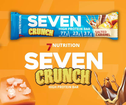 Seven Crunch High Protein Bar mit Salz-Karamell-Geschmack und 23g Protein