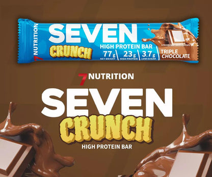 7Nutrition Seven Crunch High Protein Bar Triple Chocolate mit 23g Protein und low sugar