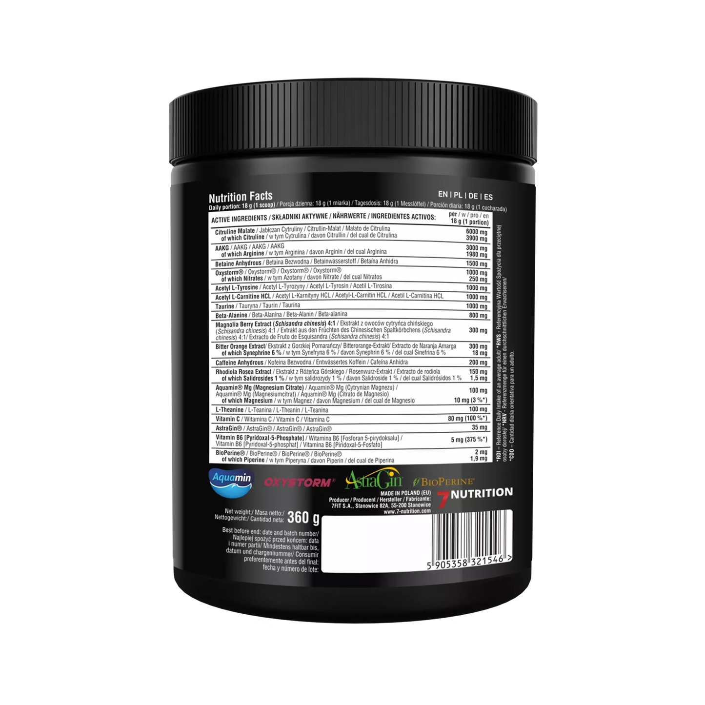 7NUTRITION VIPER PRE WORKOUT BOOSTER 360G - trainings-booster.de