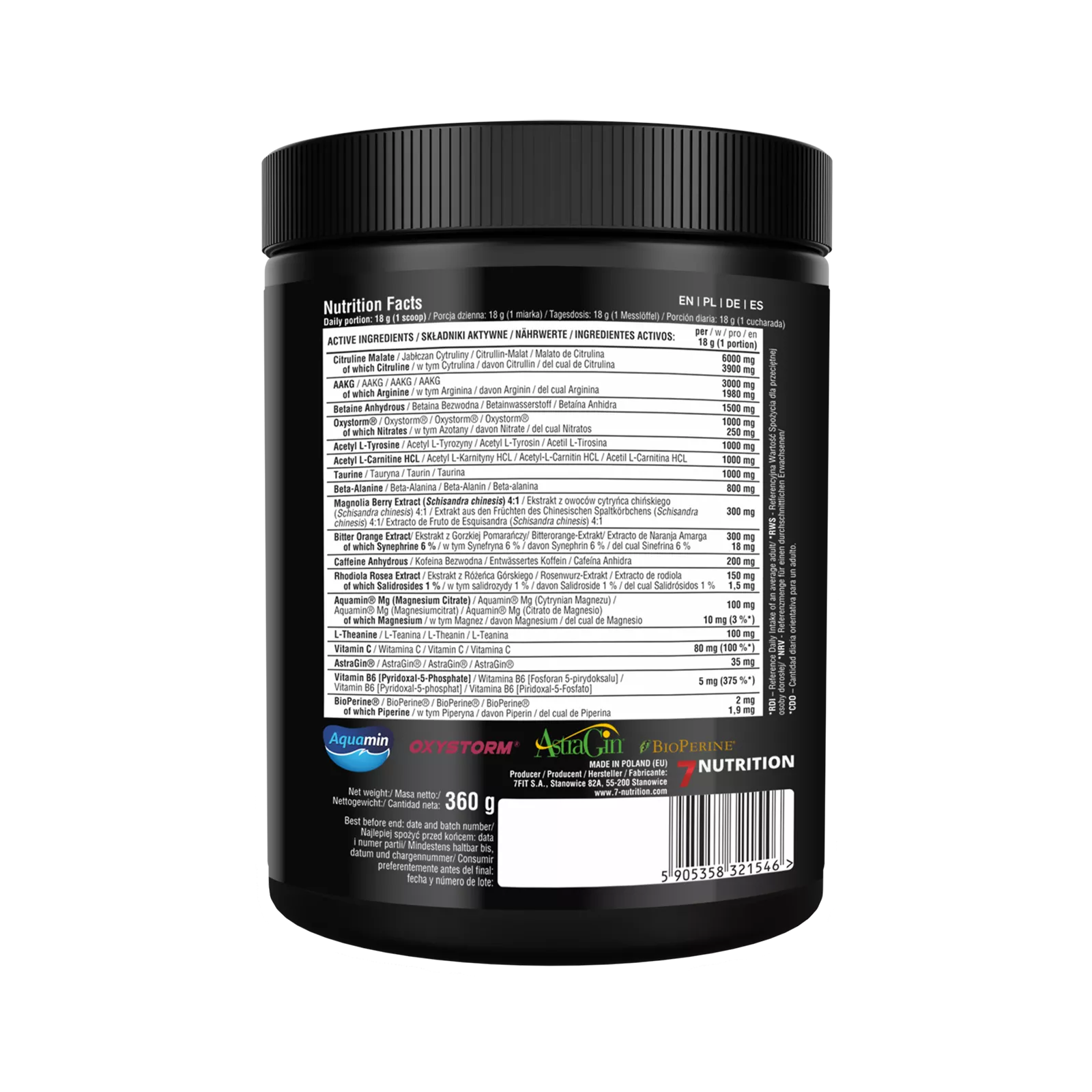 7NUTRITION VIPER PRE WORKOUT BOOSTER 360G - trainings-booster.de
