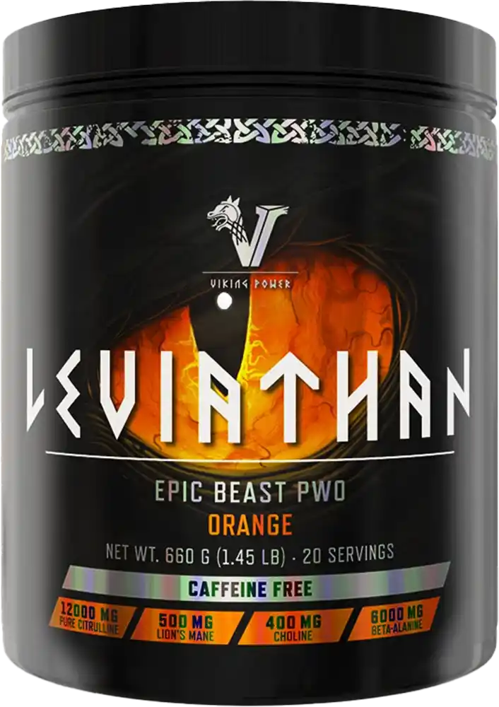 Viking Power Leviathan Epic Beast PWO Trainings-Booster in Orange, koffeinfrei, 660g