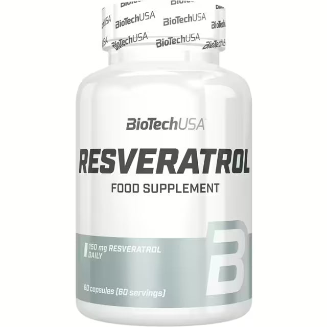 BiotechUSA Resveratrol Kapseln, 60 Stück, Nahrungsergänzungsmittel-Dose