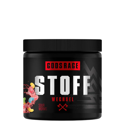 Gods Rage Stoff Wechsel Sour Worms – Energiebooster mit sauren Gummibärchen Geschmack