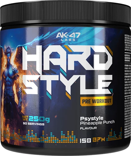AK-47 Labs Hard Style Pre Workout Booster mit Ananas-Geschmack, 250g Dose