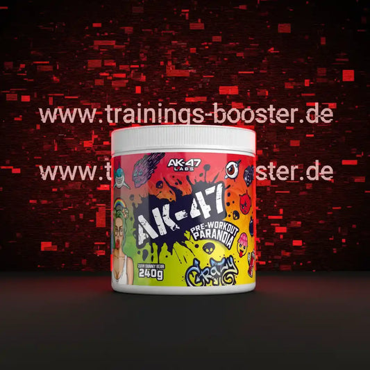 AK-47 Pre-Workout Paranoia Booster mit 240g Gummy Bear Geschmack für Sport und Training