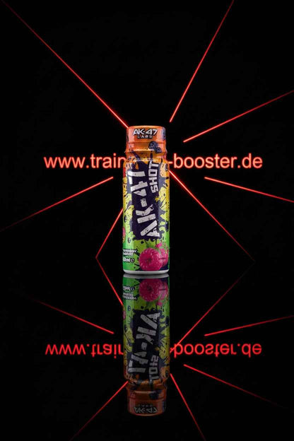 AK-47 Shot Energiebooster mit Himbeergeschmack, ideal für Sport und Training