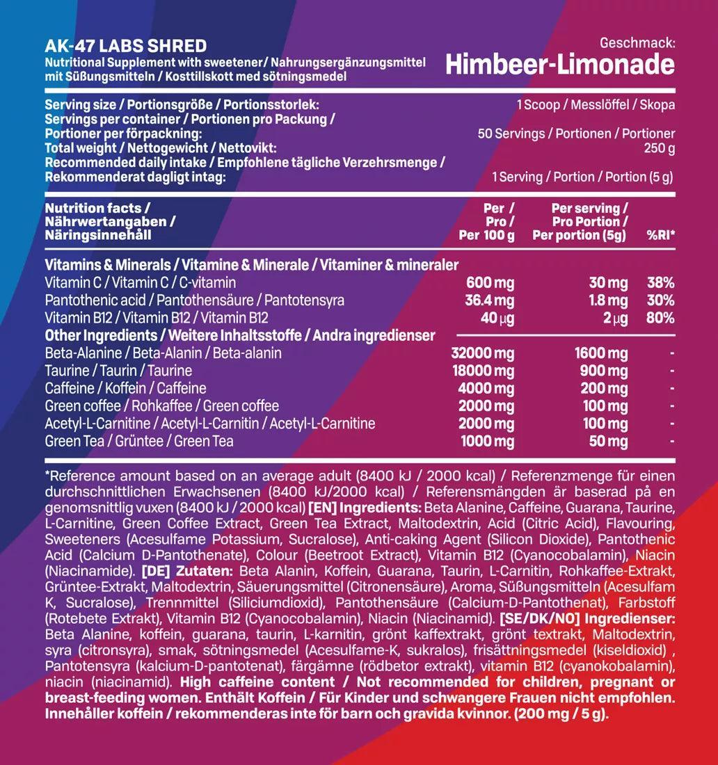 AK47 SHRED - 250GR - trainings-booster.de