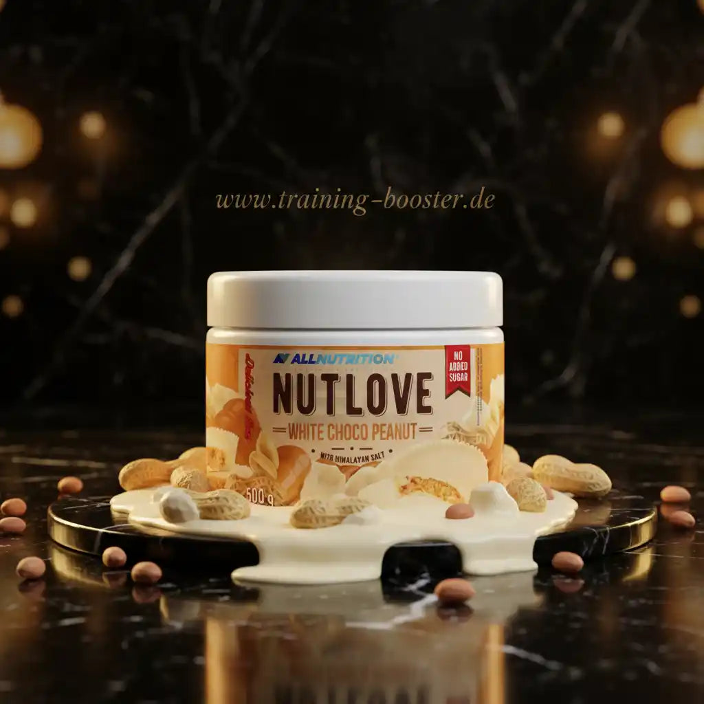 Nutlove White Choco Peanut mit Himalaya-Salz, 500g, ohne zugesetzten Zucker, ideal für Sportler