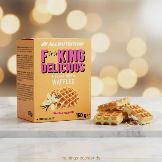 AllNutrition King Delicious zuckerfreie Waffeln Vanillegeschmack, 150g, ideal für Sportler und Fitness