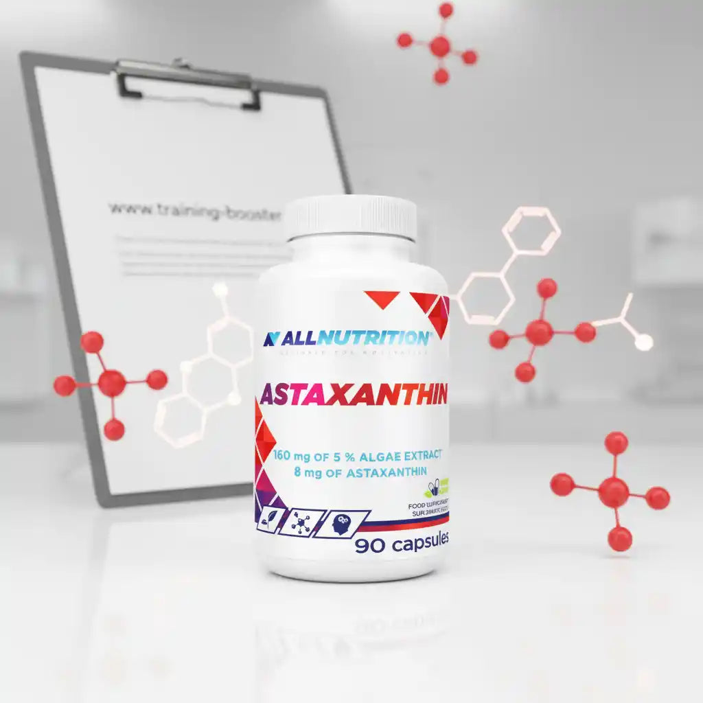 Astaxanthin Kapseln von AllNutrition, 90 Stück, mit Algenextrakt für Sport und Fitness