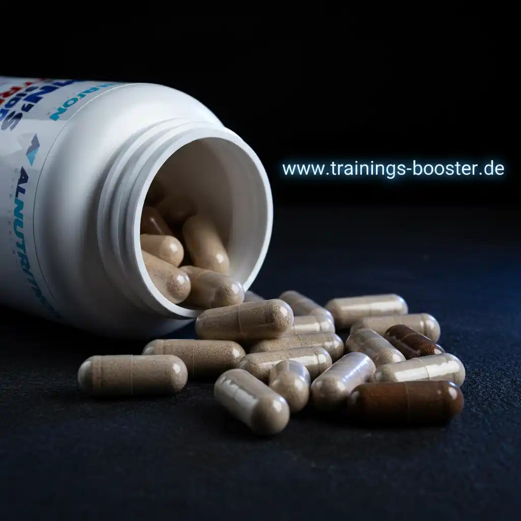 Kapseln aus Nahrungsergänzungsmittel-Flasche für Sport und Fitness