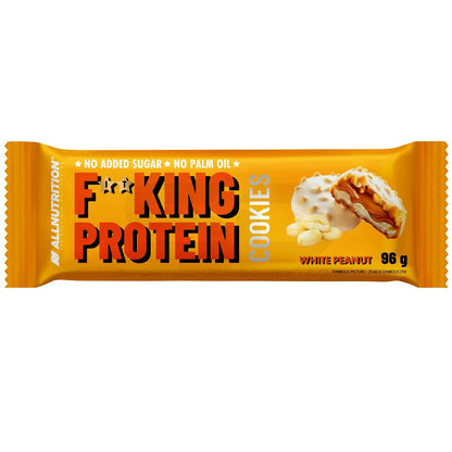 F*King Protein Cookies White Peanut, 96 g, ohne Zucker und Palmöl, Proteinriegel für Sportler