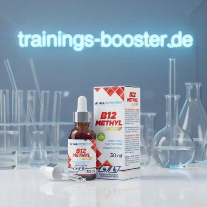 B12 Methyl Tropfen 30 ml von AllNutrition – Bioaktive Form, Familienpackung mit 500 Portionen