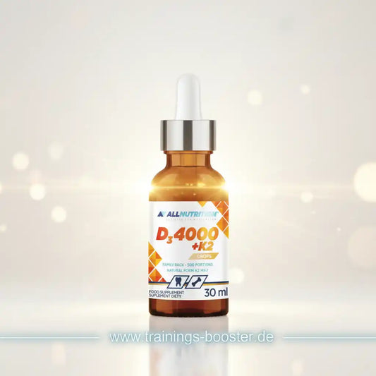 D3 4000 + K2 Tropfen Nahrungsergänzungsmittel mit Pipette, 30 ml Flasche für Immunsystem und Knochen