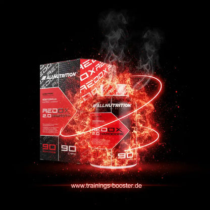 AllNutrition Redox 2.0 Hardcore Booster mit 90 Kapseln, energiegeladen und leistungsstark für Training